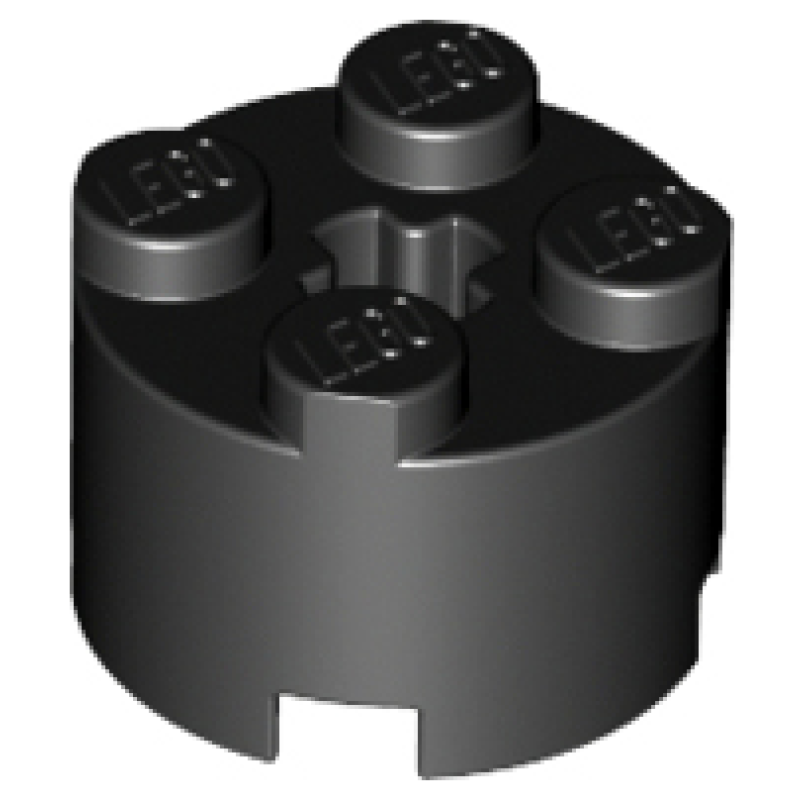 Steen, Rond 2x2 Black